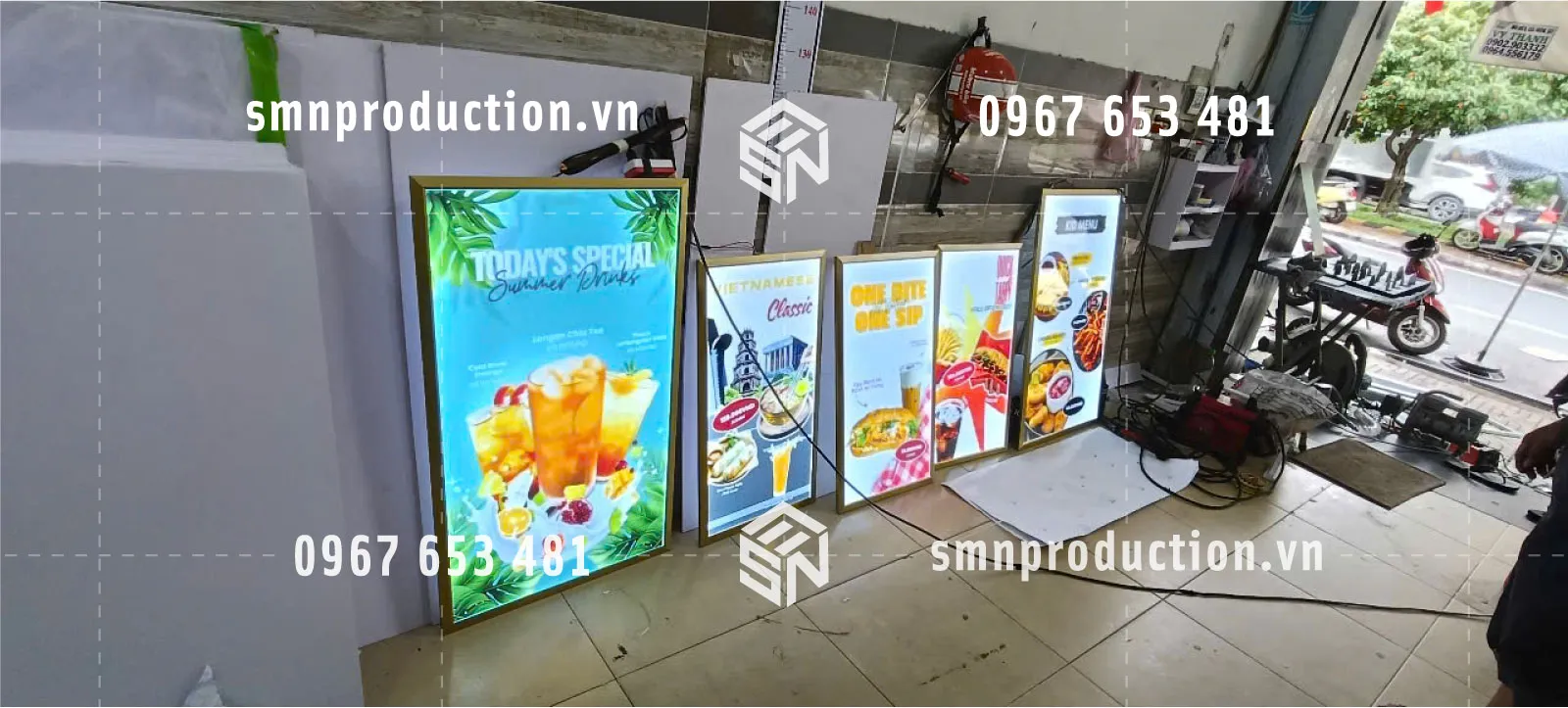 hộp đèn quảng cáo, thi công hộp đèn
